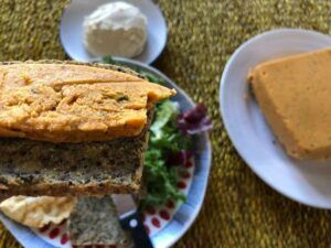 Vegan cheese on gluten free bread