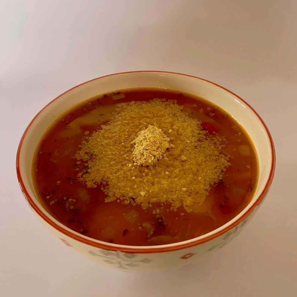 Bowl of vegetable soup