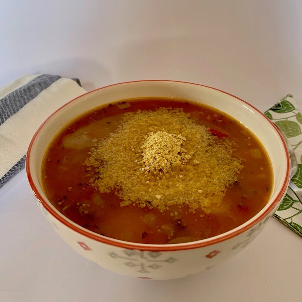 Bowl of homemade vegetable soup