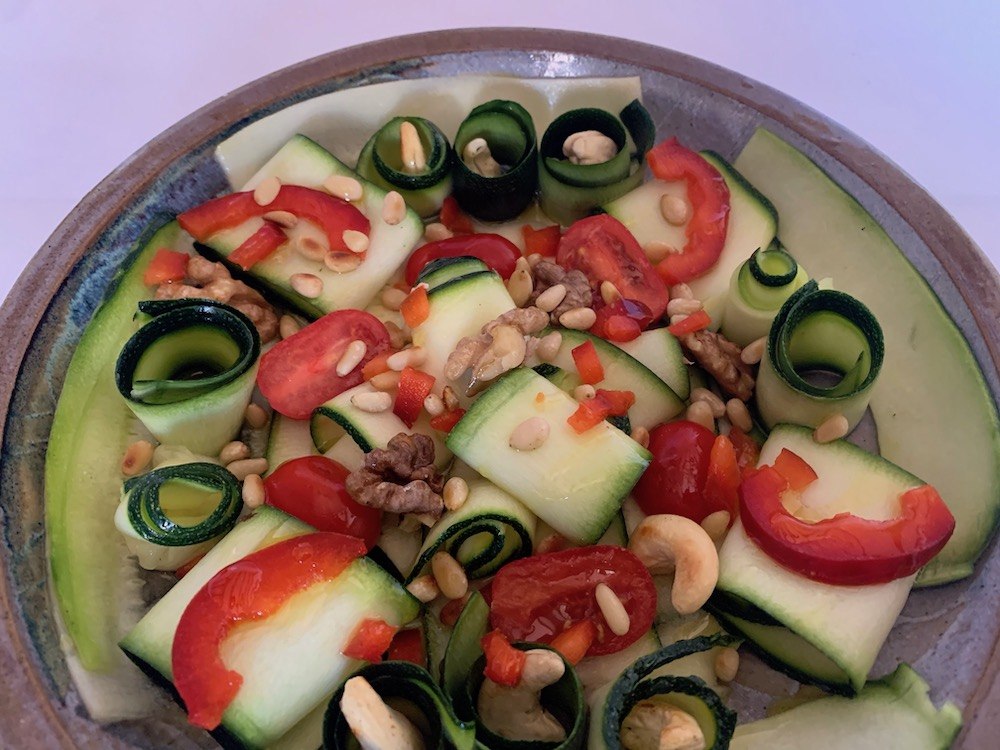 Zucchini carpaccio salad