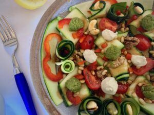 Zucchini carpaccio salad