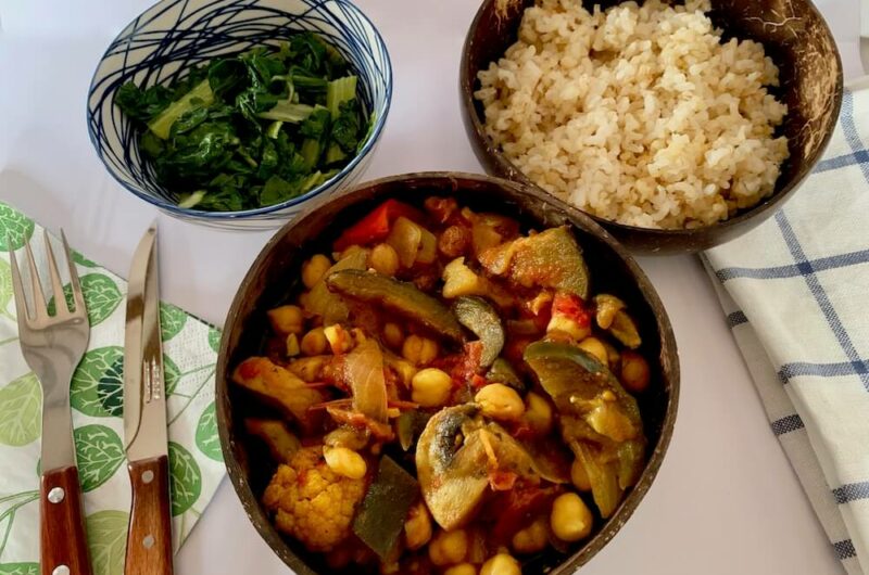 Vegan Eggplant Curry with Chickpeas