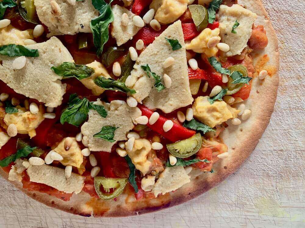 Gluten free, vegan pizza