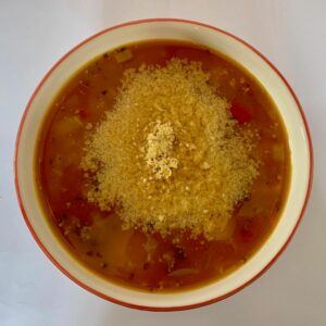 Bowl of vegetable soup