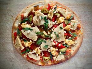 Whole gluten free vegan pizza