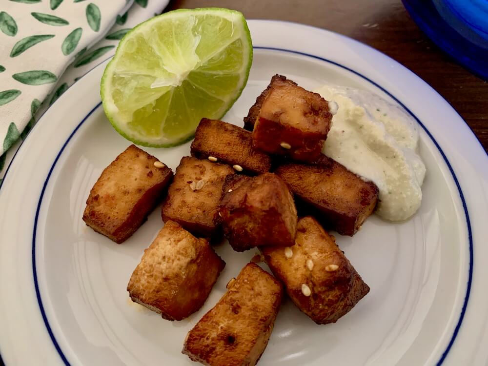 Tapas of easy baked tofu recipe