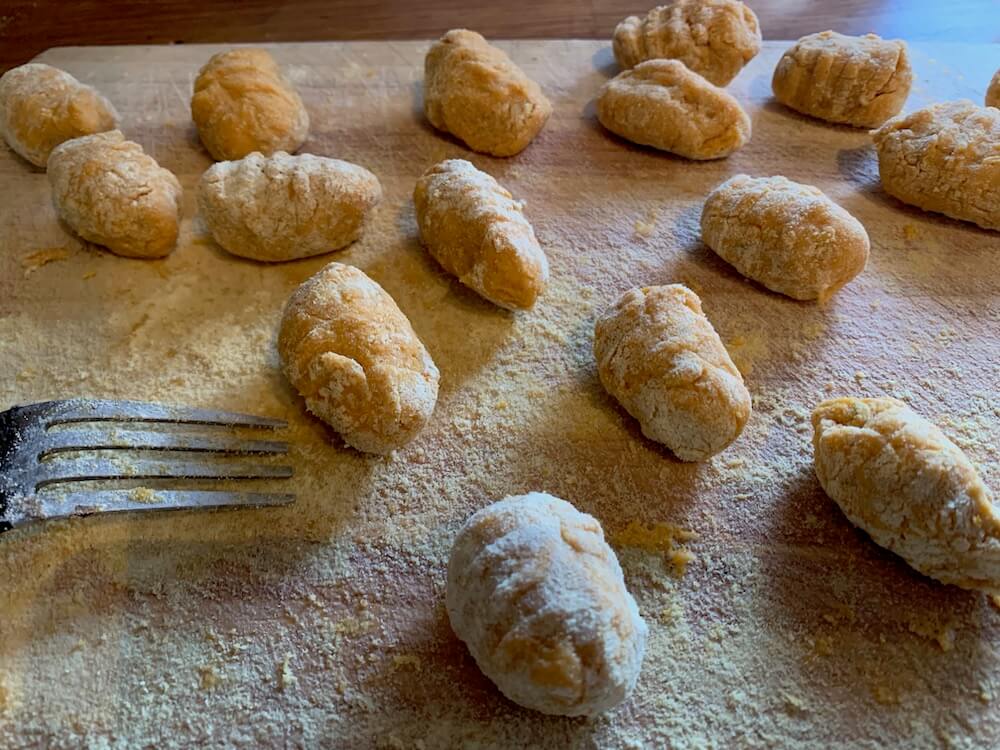 Homemade vegan gnocchi