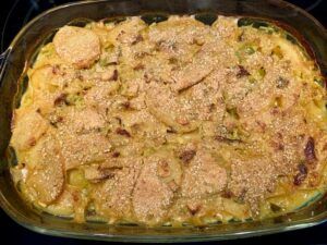 Potato casserole before cooking