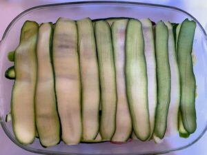 Thin layers of zucchini