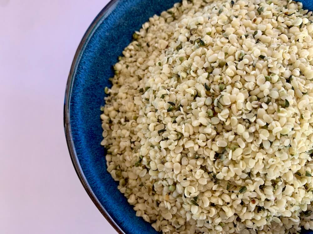 Close up of hemp seed