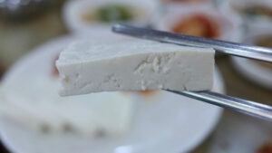 Slice of silky tofu