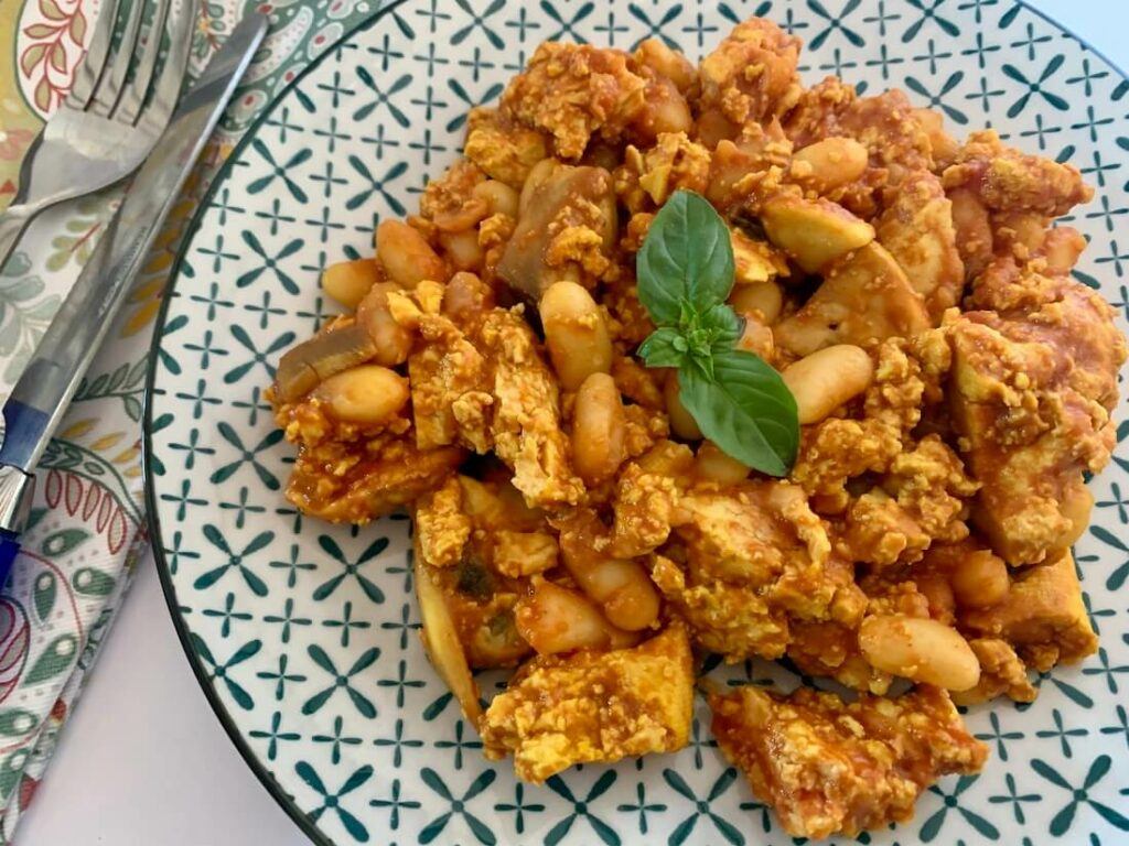 Vegan Gluten Free Breakfast Ideas #3 - tofu scramble with beans