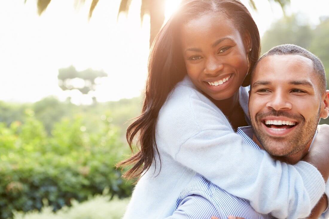 Happy couple smiling