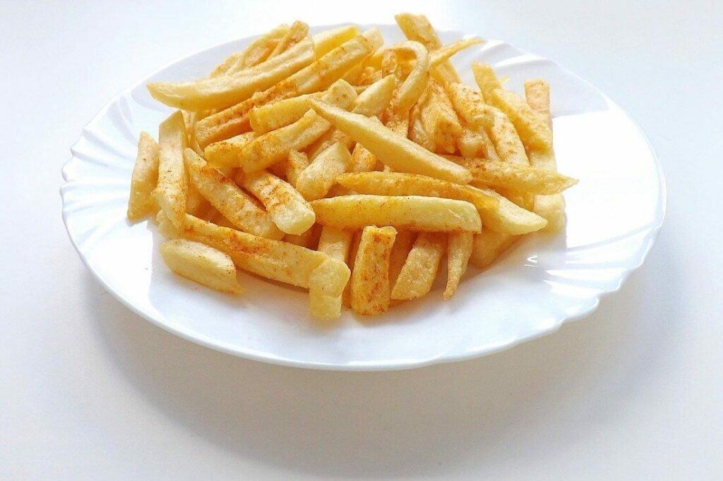 Plate of French fries
