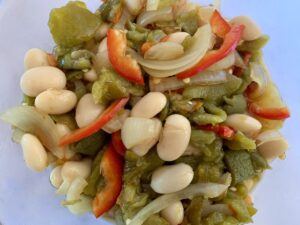 Spanish roasted pepper salad with beans