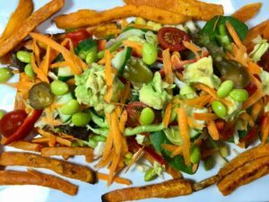 Loaded sweet potatoes
