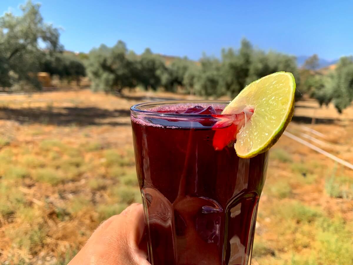 Chilled hibiscus drink
