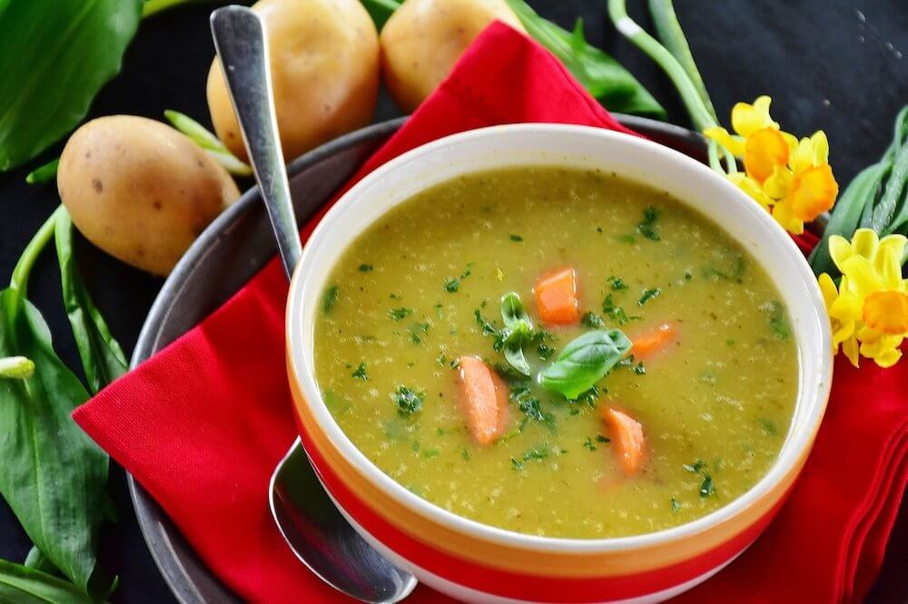 Vegan FAQ what is vegan food? Bowl of vegetable soup