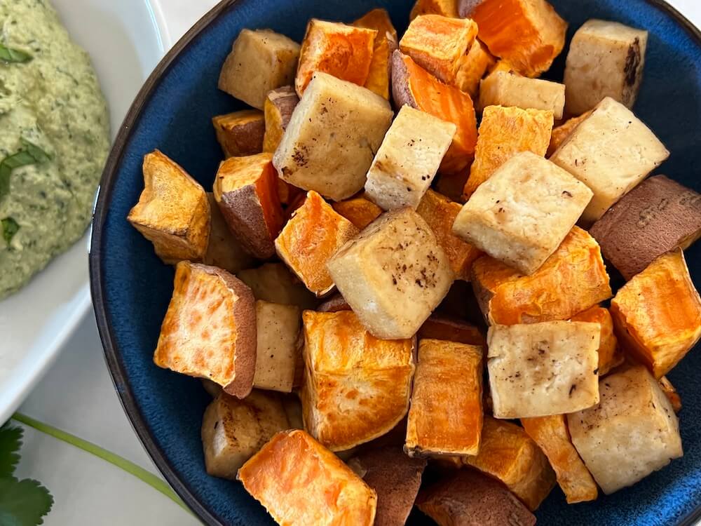 tofu and sweet potato tapas