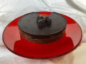 Raw vegan gluten free caramel chocolate cake