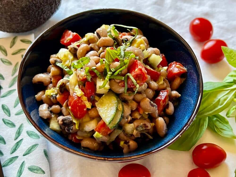 Bowl of bean salad