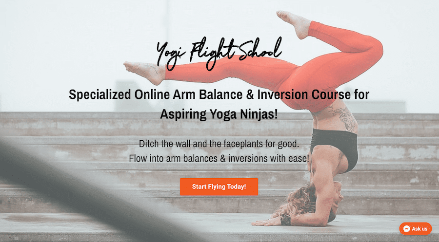 What's the best way to learn yoga online? Yogi Flight School home page