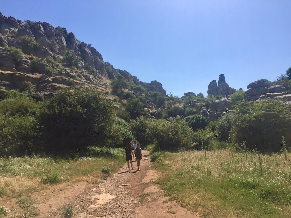 Walking through Hoyos de la Burra in El Torcal