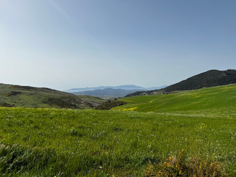 Hiking in the green hills of Andalucia