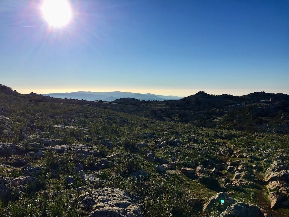 View over Torcal towards the vsitor's centre