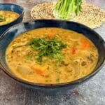 bowl of vegan mung bean soup