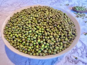 Bowl of dried mung beans