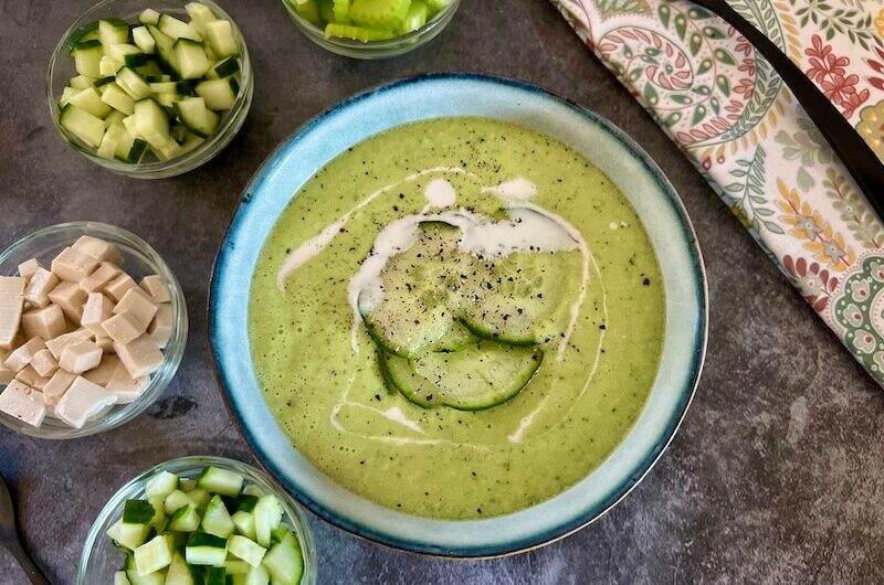 Chilled Cucumber and Avocado Gazpacho